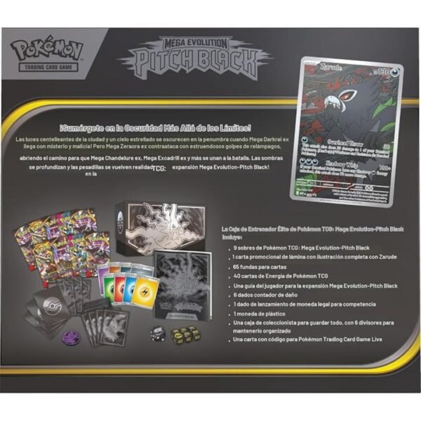 Pokémon TCG: Mega Evolution—Caja de entrenador Elite Pitch Black